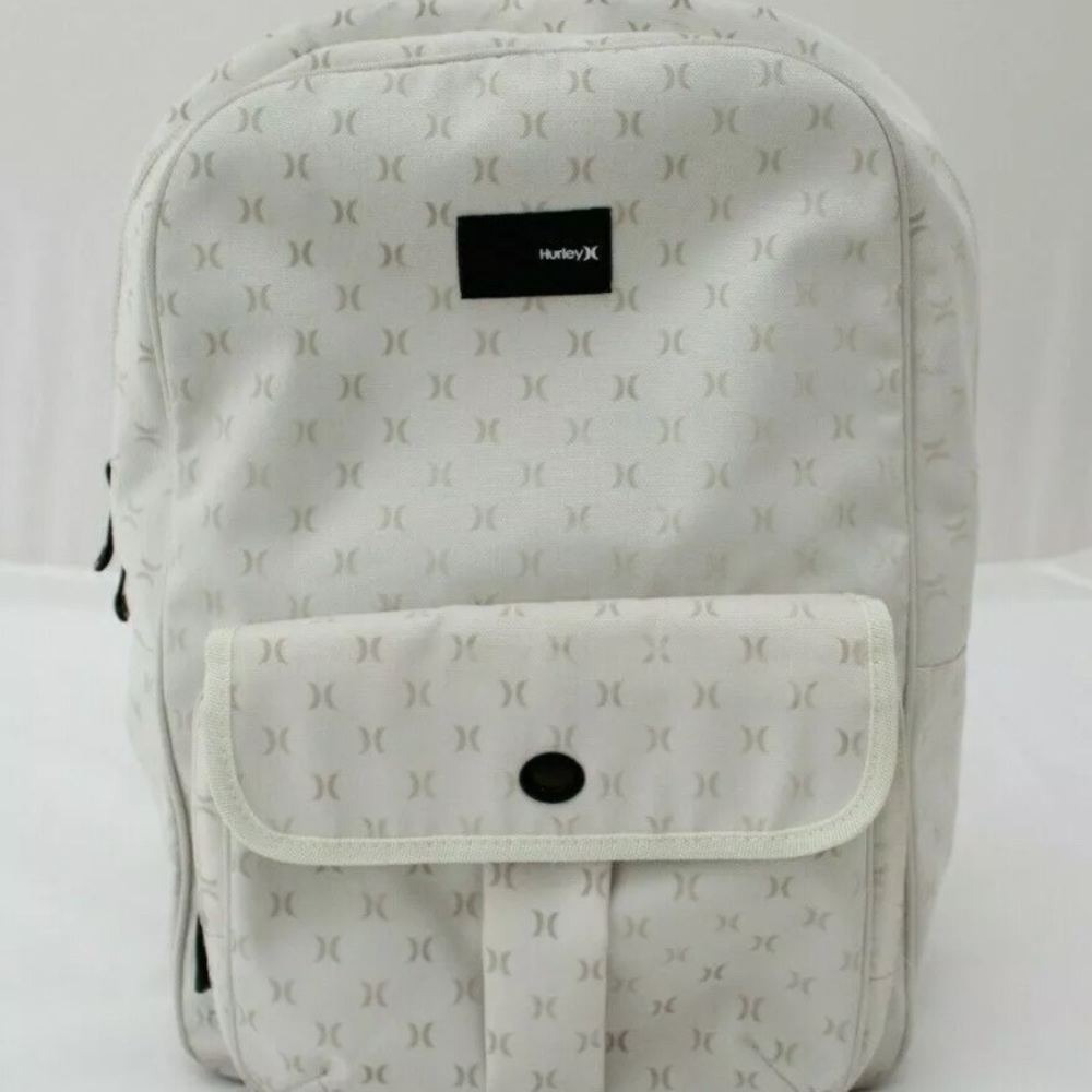 Hurley White Logo Double Strap Casual Backpack